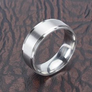 Stainless Steel Ring Band 8mm Jewelry